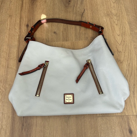 Dooney & Bourke White Leather Bag - Picture 1 of 9